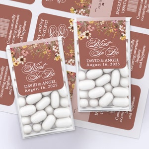 Personalized Tic Tac Labels - Wildflowers Mint To Be Wedding Favors Labels Stickers for Tic Tac Mints, Anniversary & Bridal Shower favors