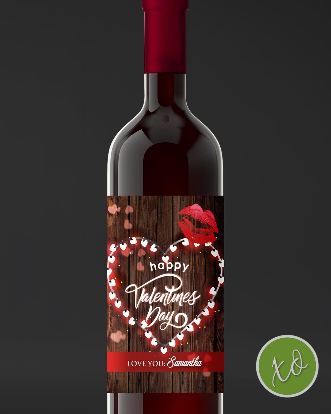 Happy Valentine's Day Wine Label Personalized Wine Labels Be My ...