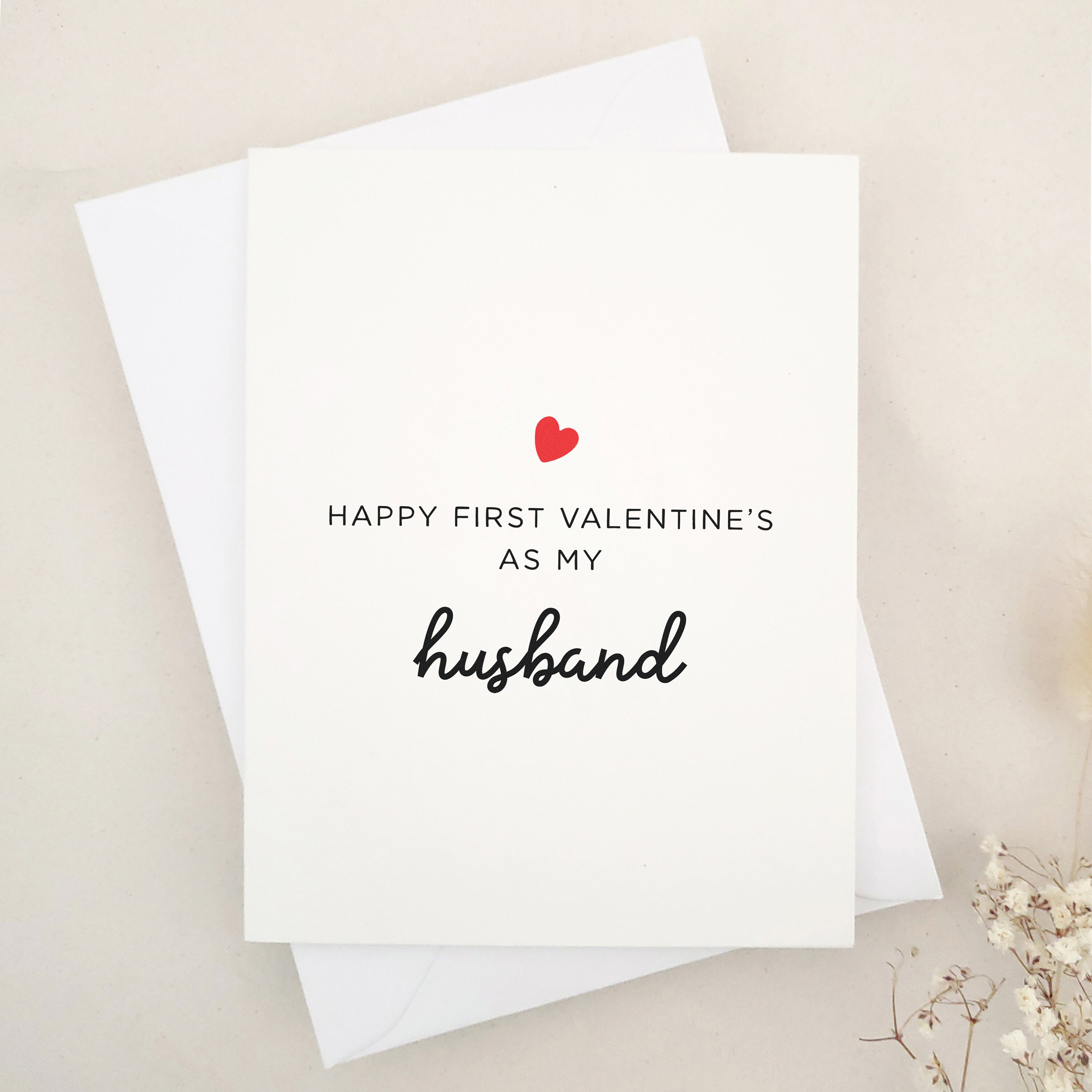 Happy First Valentine s Day as My Husband Card First Valentines