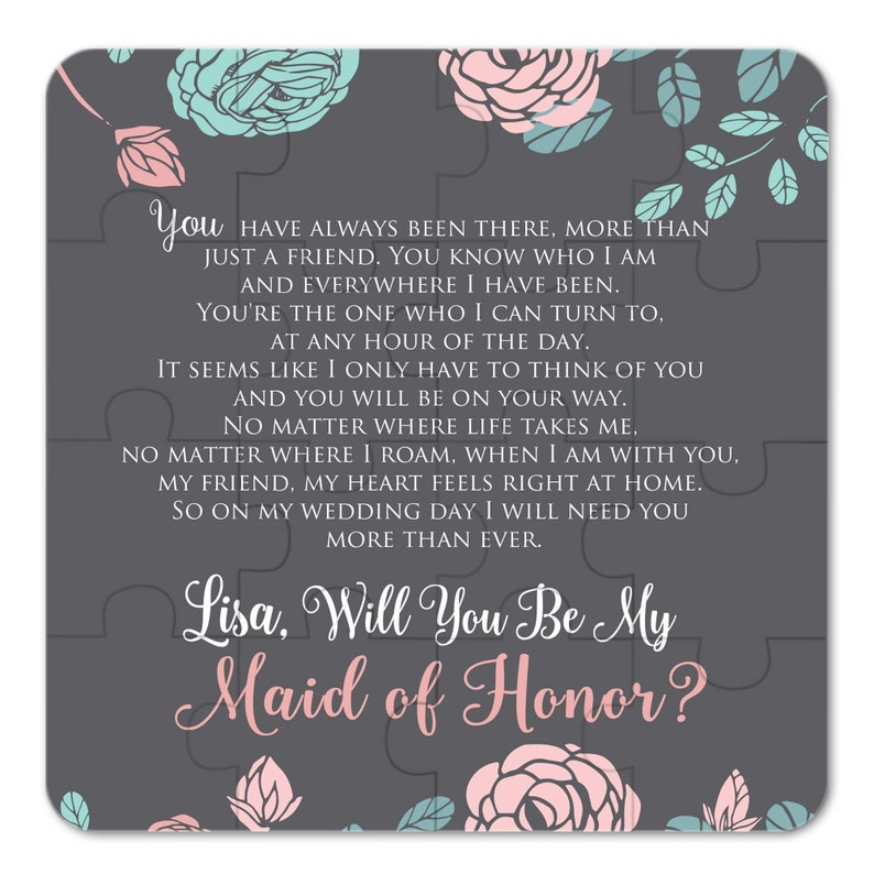 Maid of Honor proposal Will You Be My Maid of Honor Puzzle Chalkboard Maid of Honor Gift Maid of Honor Puzzle Ask Maid of Honor Sister image 2