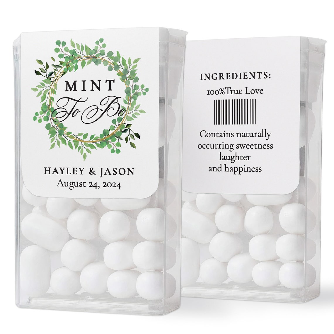 Mint to Be Tic Tac Labels, Greenery Wedding Favor Stickers ...