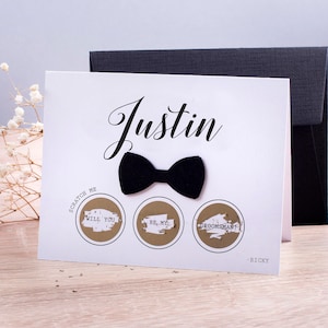 Will You be my Groomsman? Be my groomsman Scratch off Card with Bow Tie Groomsman Card Groomsman Gift Best Man Card Usher card BULK SET