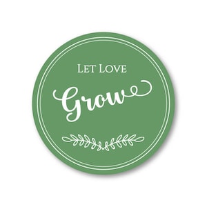 Seed Wedding Favors Wedding Let Love Grow Stickers Wedding Thank You Stickers Wedding Favors Labels -100CT