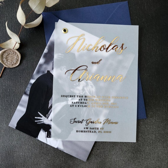 10x Elegant Wedding Invitation Card w/Envelop; Free Black Printing; Bulk Discoun 
