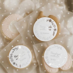 Custom Foiled Handmade With Love Label Stickers with Floral Frame image 7