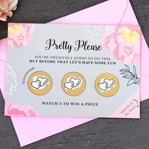 Funny Bridesmaid Scratch Card Bridesmaid Proposal Card Funny Maid of Honor Proposal Card Will You Be My Cards Bridal Party Bridesmaid Gift