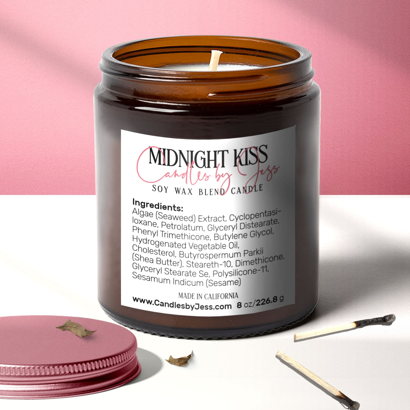 Custom Ingredient Label Stickers Candle Stickers Etsy