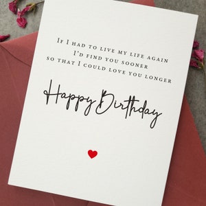 Happy Birthday Card for Boyfriend, Husband, Romantic I'd find you sooner Birthday Gift Card, Girlfriend or Wife Card For Bday, Partner Card