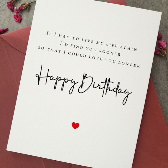 Happy Birthday Card for Boyfriend Husband Romantic I d Find You