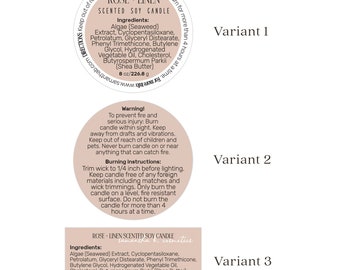 Personalized Cosmetic Label Stickers: Ingredients & Warning Labels