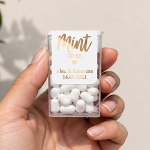 Custom Mint to Be Tic Tac Labels Personalized Foil Wedding Mints Favor Sticker Wraps