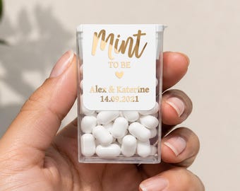 Custom Mint to Be Tic Tac Labels Personalized Foil Wedding Mints Favor Sticker Wraps