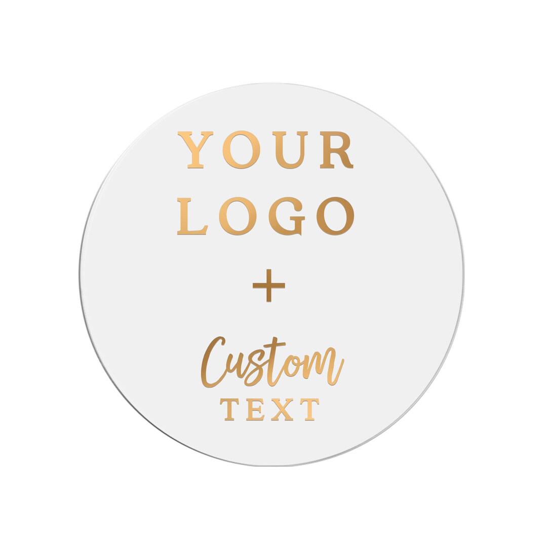 Custom Foiled Clear Logo Labels Stickers With Custom Text, Personalized