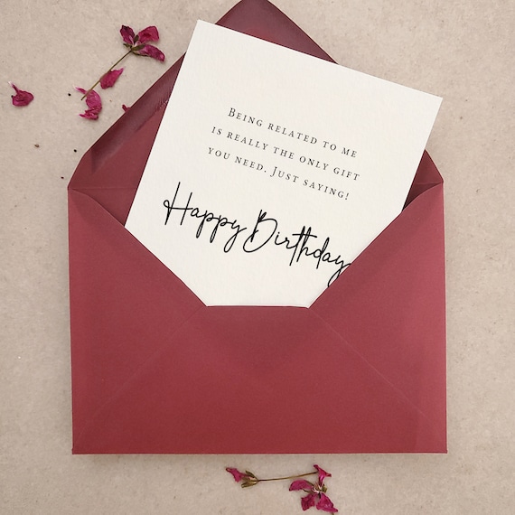Carte D'anniversaire Humoristique 'You're So Lucky To Have Me As Your Brother' - Format A5, Intérieur Vierge