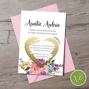 Tarjeta de rascar y propuesta de madrina Necesito un par de manos extra para ayudarme a aprender y crecer Tarjeta de bautismo Tarjeta de primera comunión personalizada