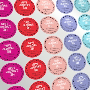 Adesivi personalizzati per San Valentino per bambini, adesivi per San Valentino, etichette con nomi personalizzati per compagni di classe, regali di San Valentino, per ragazzi e ragazze