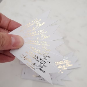 Custom Wedding Favor Gold Foiled Thank you for celebrating with us Tags, Personalized Gift Bags Hang Tags, Wedding Thank you Tags, Gift Tag image 3