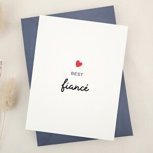 Meilleure carte de fiancé, carte de Saint-Valentin fiancé, cadeaux de Saint-Valentin pour fiancé, carte de Saint-Valentin pour lui, cartes de Saint-Valentin fiancé élégant