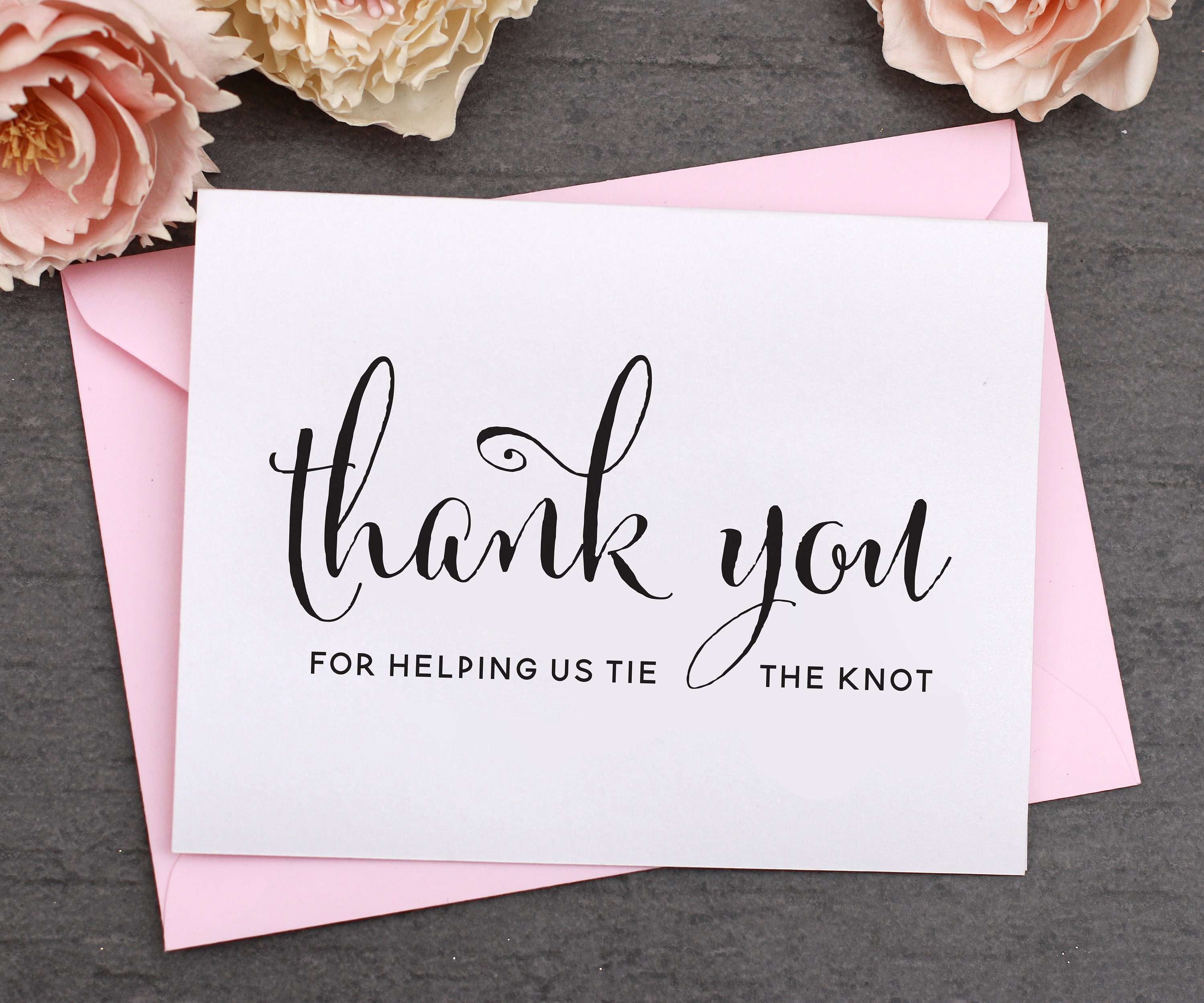Thank You for Helping Us Tie the Knot Thank You for Wedding - Etsy