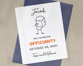 Personalized Officiant Proposal Card: Wedding Invitation