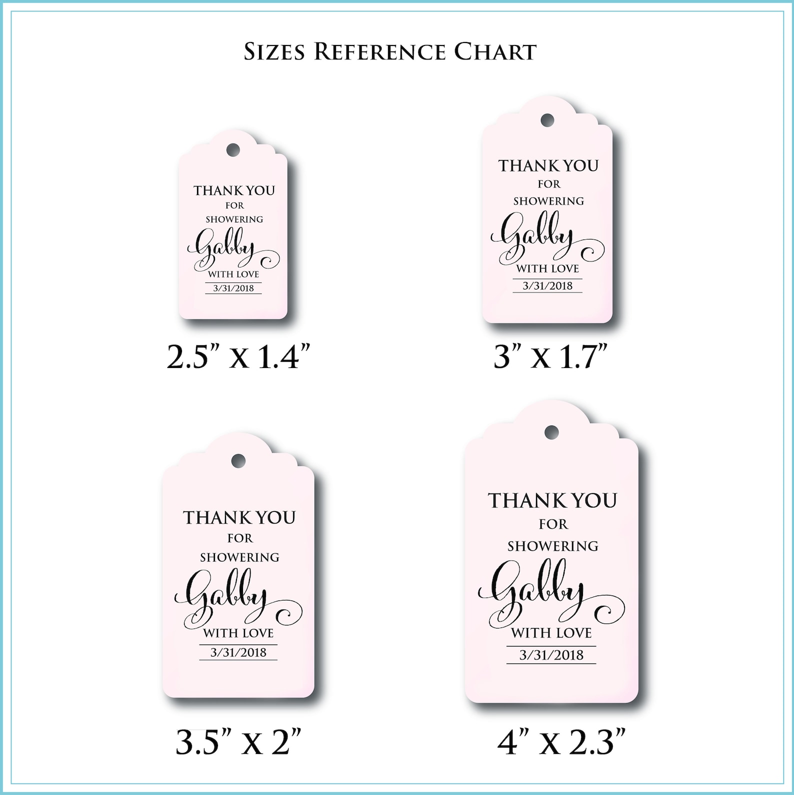 Bridal Shower Favor Tags Personalized Favor Tags Bridal Shower Etsy