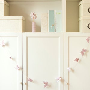 Butterfly Birthday Decorations, Butterfly Garland, Pink Garland, Baby Girl Nursery Decor, Baby Shower Girl Decorations
