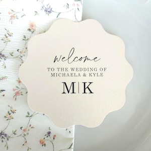 Welcome to the wedding Custom gepersonaliseerde plaatskaarten voor tafeldekken in borden, servetten, welkomstkaarten voor gasten, verjaardagsfeestje
