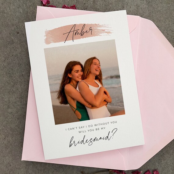 Personalized Will You Be My Bridesmaid Proposal Card With 