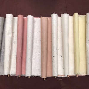 Handmade paper from Vietnam - (40x60cm) acid free, deckle edge, suitable for craft and creative use/ Natural dyeing with local plant