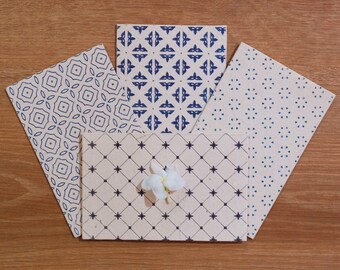 Minimalism Greeting card, made with traditional Vietnam handmade paper (11x16cm) birthday, wedding, graduation thank you note