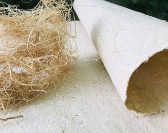Duong (corteza de kozo) mezcla papel de fibra de plátano hecho a mano de Vietnam, adecuado para manualidades, diarios, uso creativo, diseño decorativo