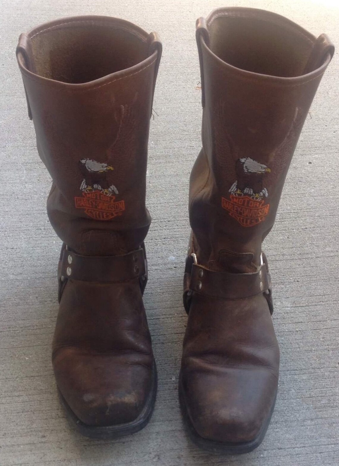 Vintage Harley Davidson Motorcycle Boots 9 Etsy