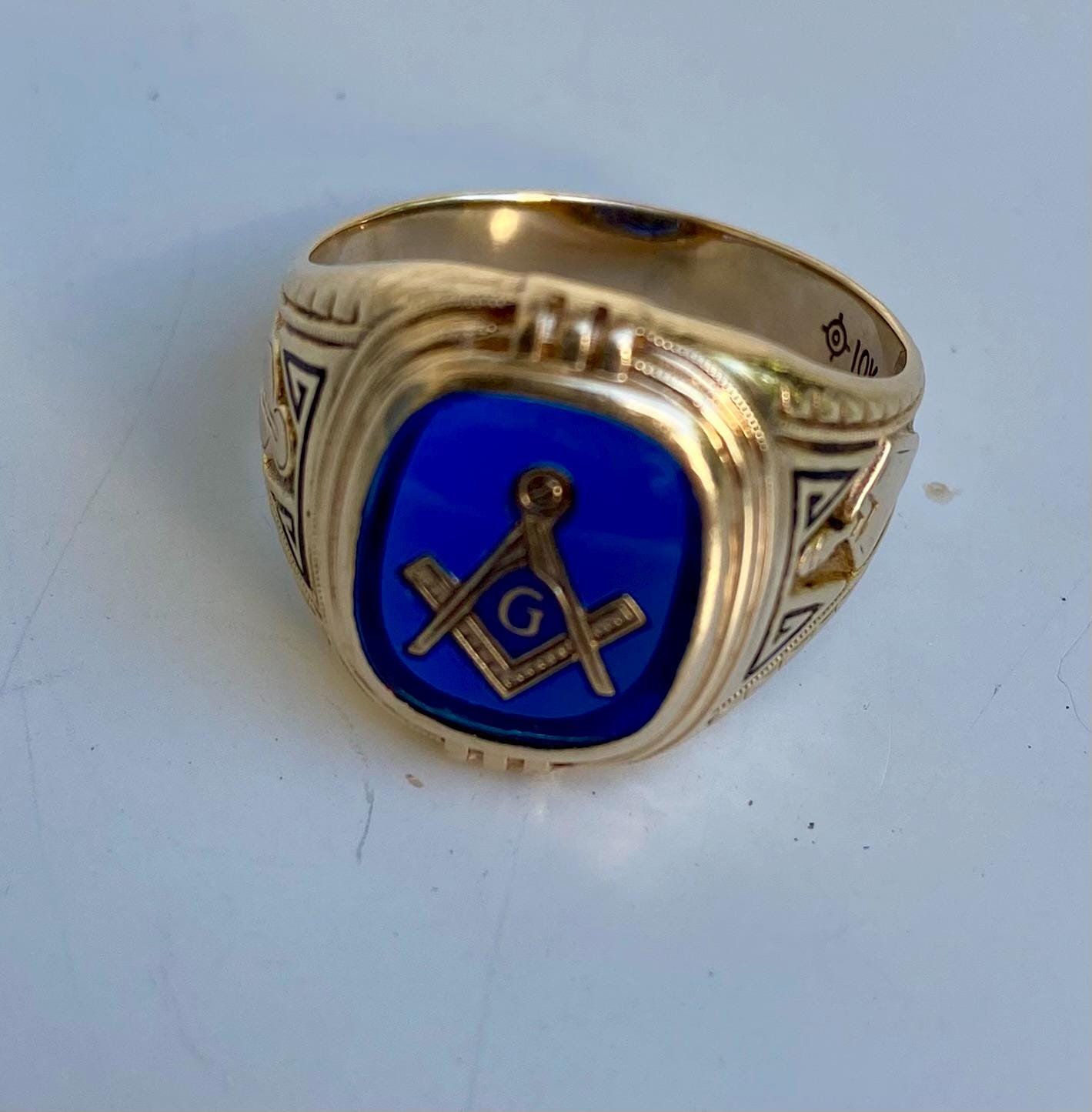 Vintage Masonic Ring - Etsy