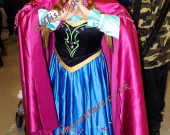 Frozen Princess Anna costume adult SIZE 6,8,10,12,14,16 Anna dress