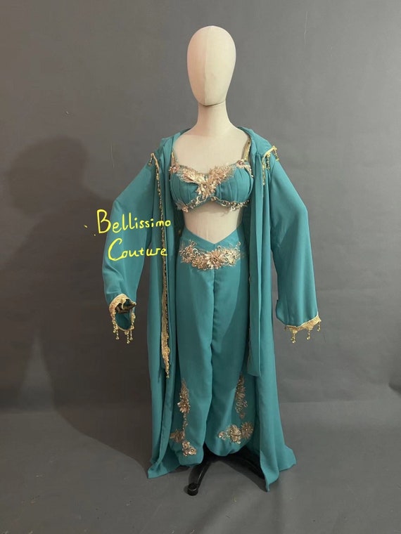 Vestido de princesa Aladdin Disfraz de jazmín adulto TALLA 6,8,10,12,14,16  -  México
