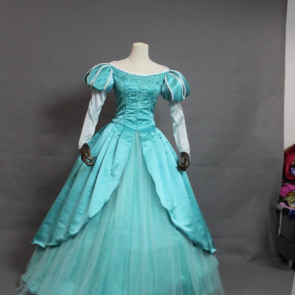 Verde Sirenita Princesa Ariel Vestido Disfraz adulto TALLA 6,8,10,12,14,16 Disney inspirado Ariel Vestido