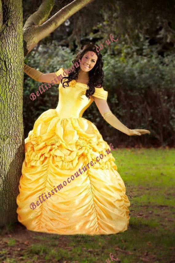 Ung Pilgrim Afgørelse Disney Dress Beauty and Beast Belle Costume Adult Size - Etsy Norway