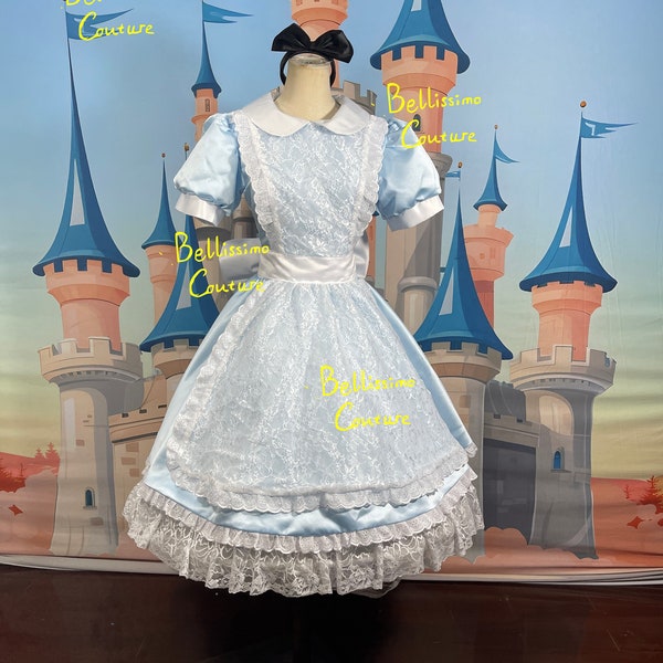 Hochwertige Alice im Wunderland Prinzessin Kostüm Erwachsene Kostüm UK 6-18 Party Entertainer Cosplay Kleid