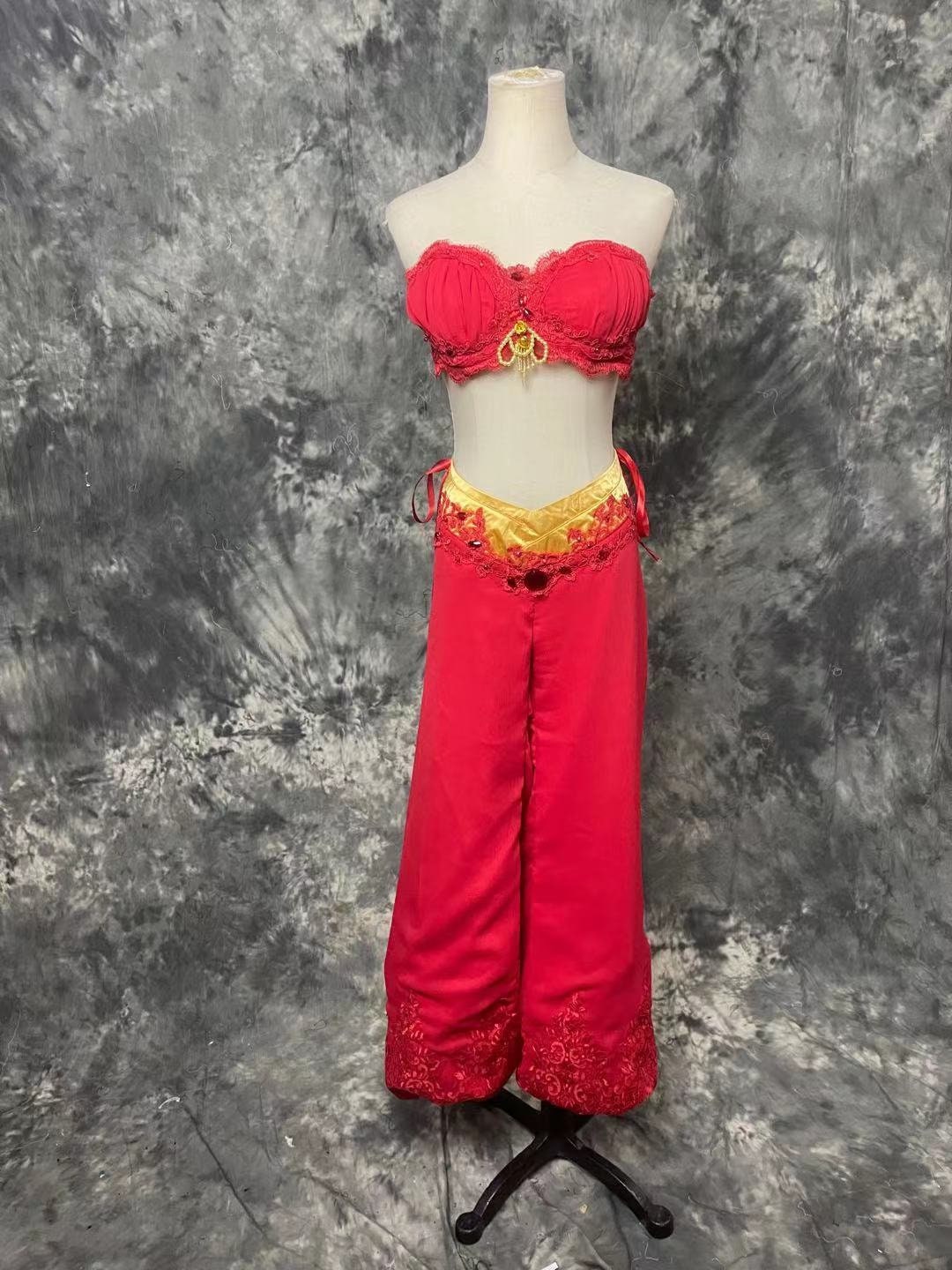 Aladdin jasmine red outfit top