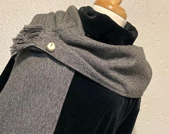 Écharpe unisexe confortable, écharpe en laine végétalienne, écharpe en laine de mer, écharpe en laine de mer en polyester anti-démangeaisons,