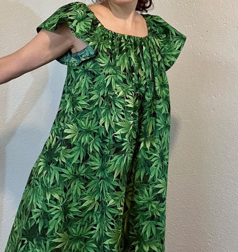 peasant style dress-green leaf dress peasant style dress-green leaf dress