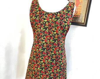Tablier croisé dans le dos, japon, tablier en coton, robe imprimée des fêtes, pull imprimé de Noël, pull des fêtes