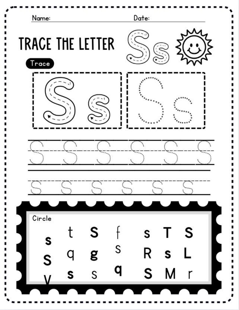 Alphabet Tracing Pages: Handwriting Practice for Preschool ...