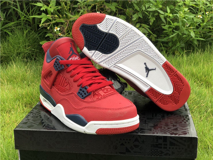 Air Jordan 4 Fiba Red 2019 Custom Sneaker Unisex Sneaker - Etsy