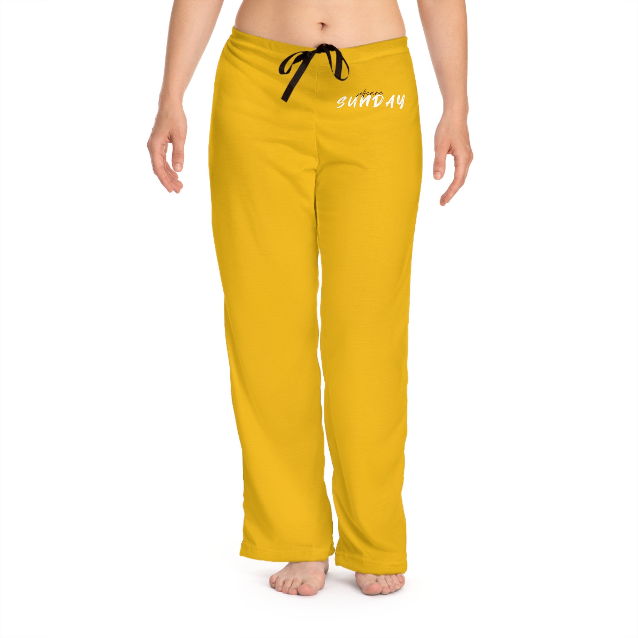 Self Care Sunday Women's Pajama Pants Yellow AOP - Etsy