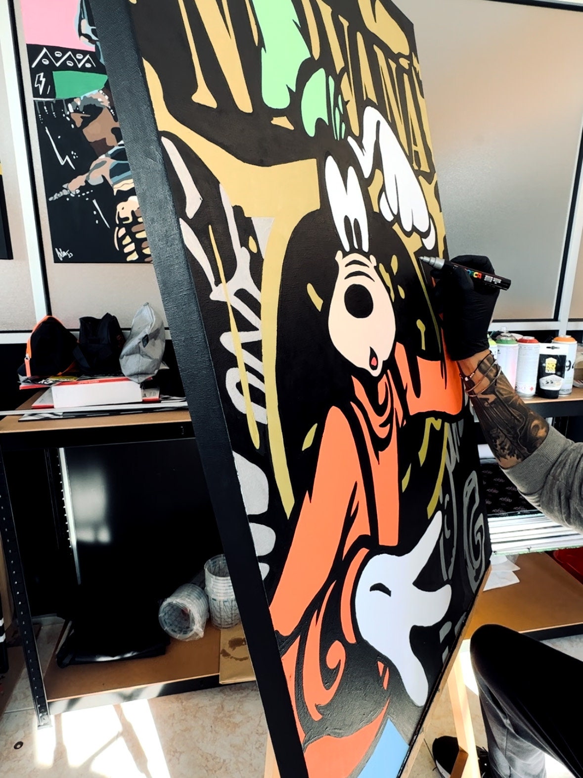 Googy Rapper Art Painting Goofy Nirvan Acrylic Painting Pop Art 80x100 Cm by Josh Mahaby ...