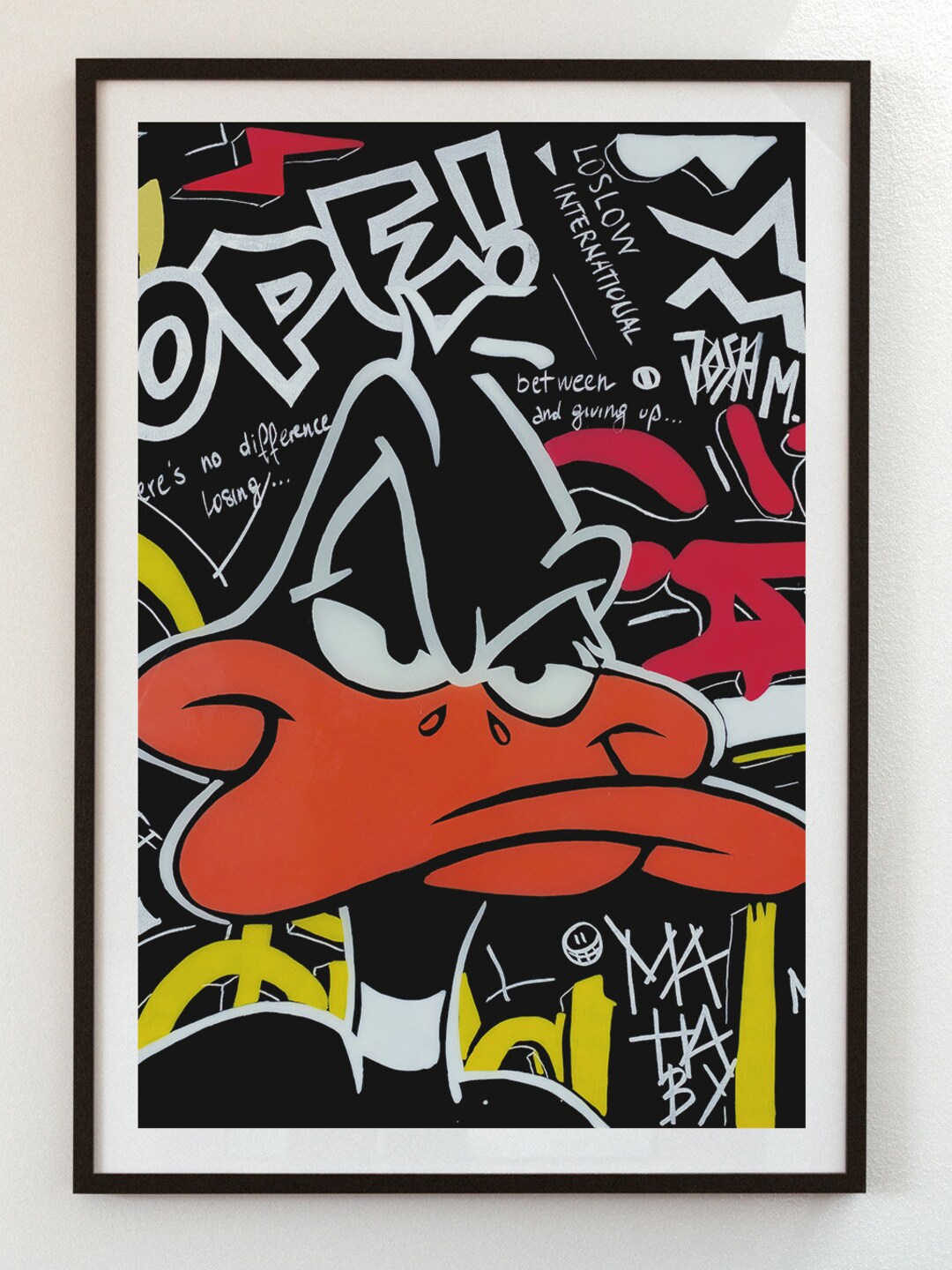 Daffy Duck Bugs Bunny Poster Print Cartel A2 42x60cm, A3 Josh Mahaby ...