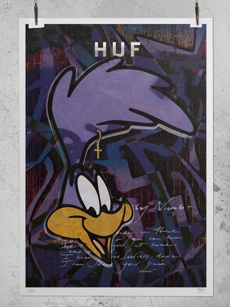 Roadrunner Coyote Bugs Bunny Daffy Duck Poster Print Cartel A2 - Etsy