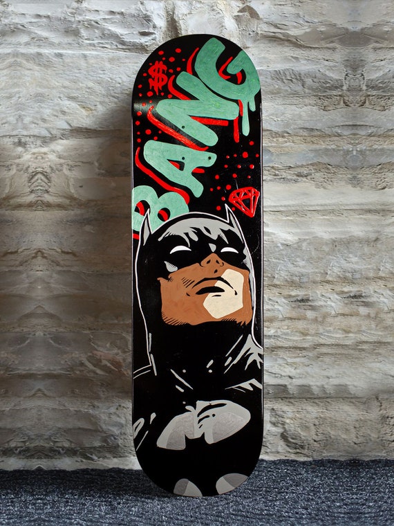 The Batman DC Comics Marvel Skate Deck Table Black Canadian Maple