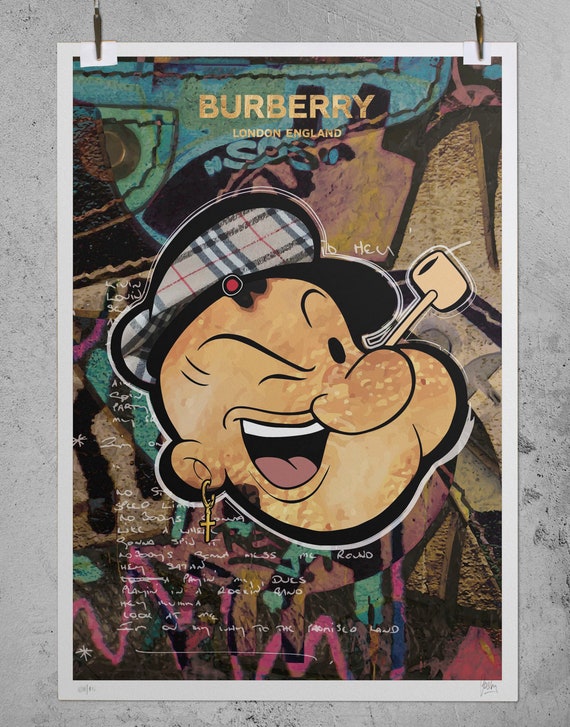 Captain Popeye Burberry - Josh Mahaby Pop Art
